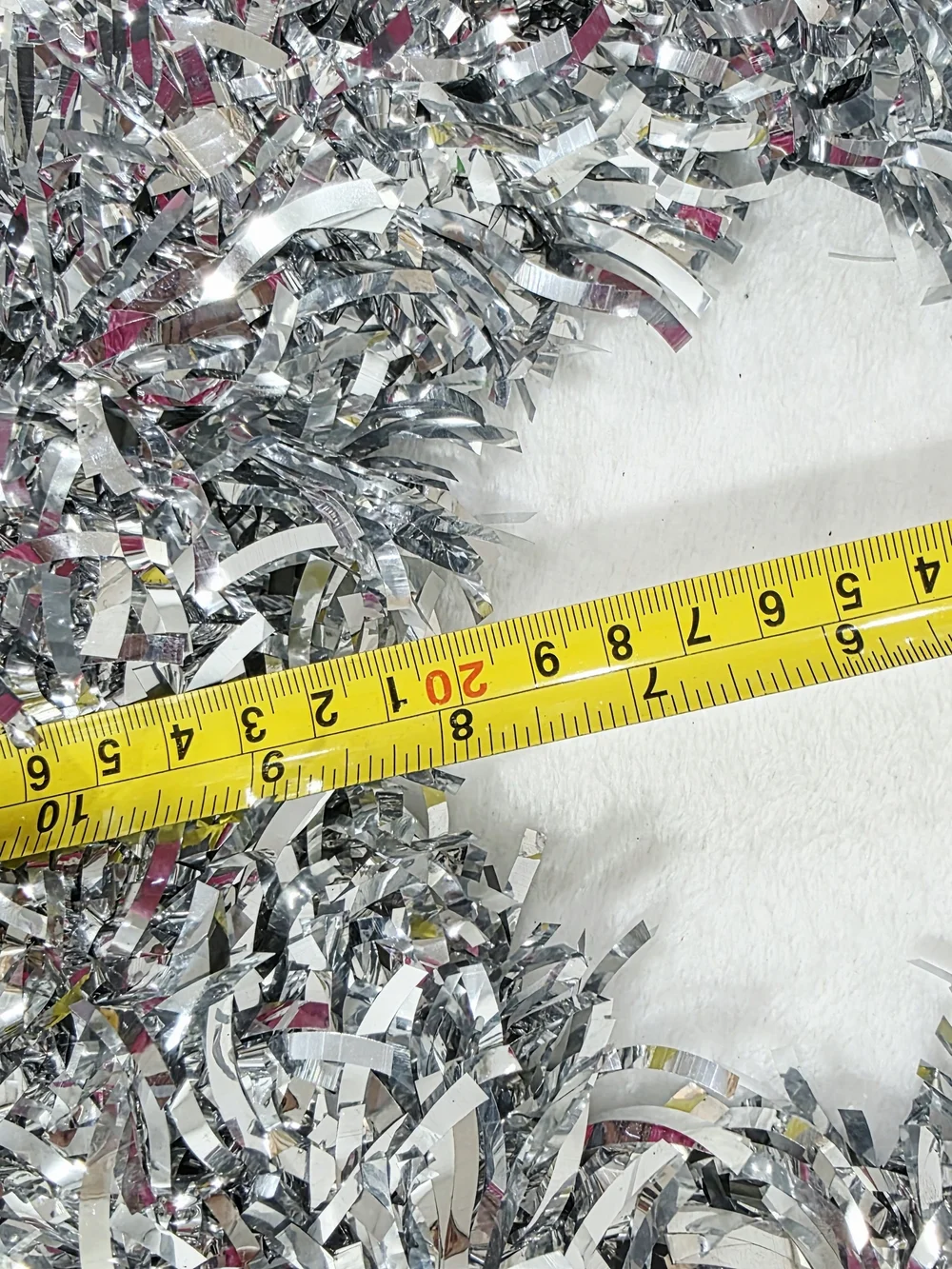 Silver Tinsel Garland Wreath - Party Decoration Holiday Christmas 11